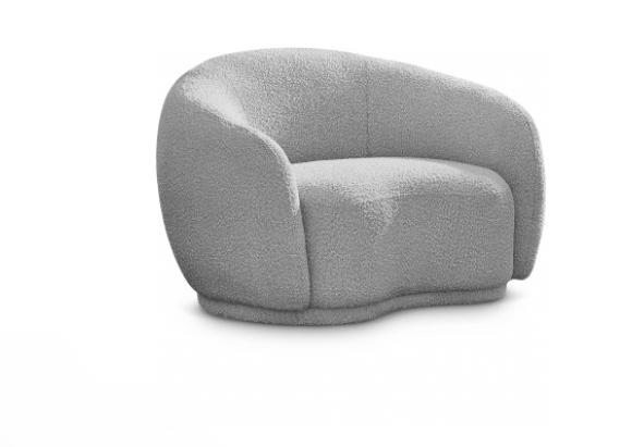 Boucle Olivia Club Chair Grey