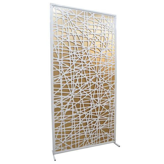Weave Panel White & Gold
