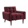 Bowery Armchair Maroon Velvet