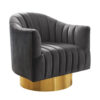 Carroll Accent Chair Gray Velvet