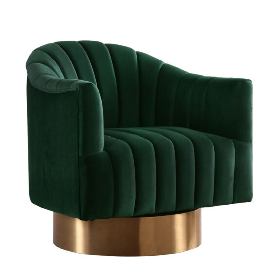 Carroll Accent Chair Green Velvet
