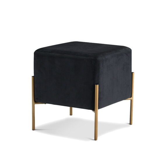 Century Ottoman Black Velvet