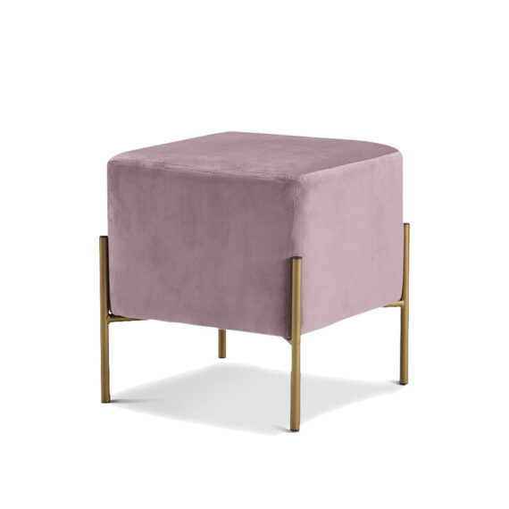 Century Ottoman Blush Velvet