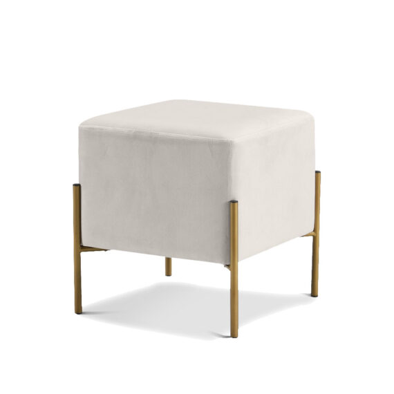 Century Ottoman Cream Velvet