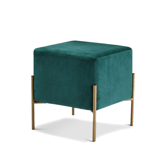 Century Ottoman Green Velvet