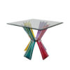 Colored Glass Cocktail Table Square