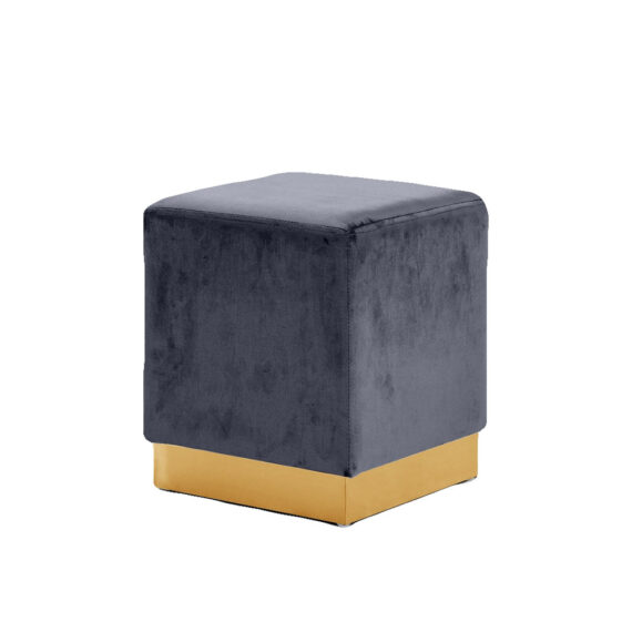 Dennis Ottoman Gray Velvet