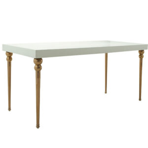 Dupont Communal Highboy Rose Gold & White