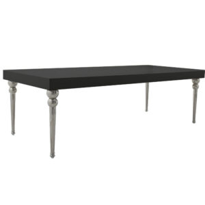 Dupont Dining Table Chrome & Black