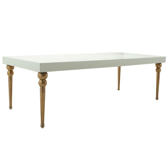 Dupont Dining Table Rose Gold & White