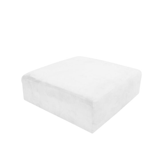 Elegant Square Ottoman White