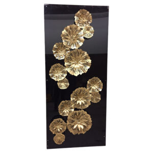 Flora Panel Black-Gold