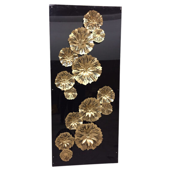 Flora Panel Black-Gold