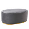 Garret Ottoman Gray Velvet
