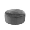 Gower Ottoman Gray Velvet