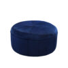 Gower Ottoman Navy Velvet