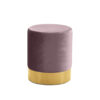Grove Ottoman Gold-Blush Velvet