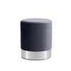 Grove Ottoman Silver-Gray Velvet