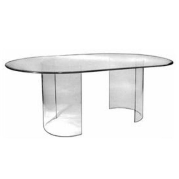 Half Moon Glass Dining Table