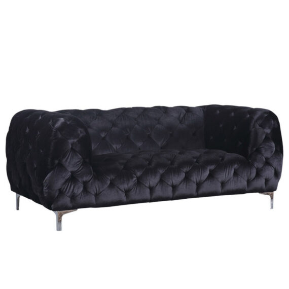 Harbor Loveseat Black Velvet