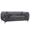 Harbor Loveseat Gray Velvet
