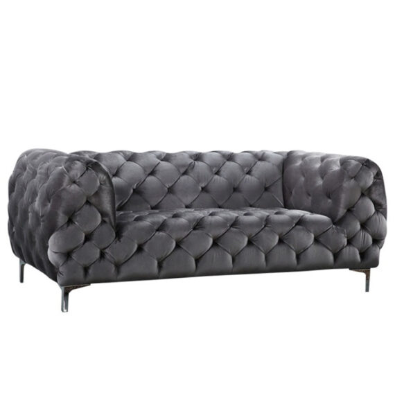 Harbor Loveseat Gray Velvet