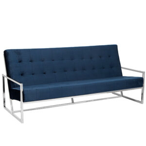 Hethro Sofa Silver & Blue