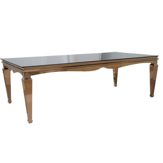 Holland Dining Table Rose Gold & Black