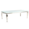 Holland Dining Table Silver & Frosted