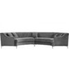 Larchmont Sofa Gray Velvet