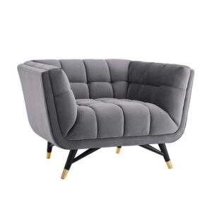 Lexington Armchair Gray Velvet