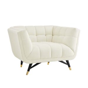 Lexington Armchair Ivory Velvet