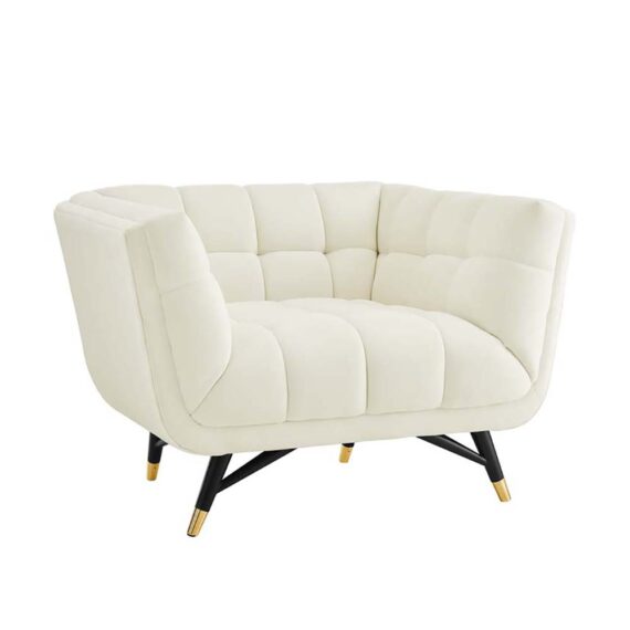 Lexington Armchair Ivory Velvet