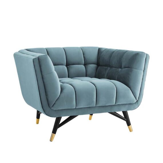 Lexington Armchair Sea Blue Velvet