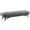 Lexington Bench Gray Velvet