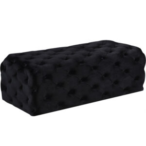 Lyza Bench/Ottoman Black Velvet