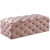 Lyza Bench/Ottoman Blush Velvet