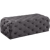 Lyza Bench/Ottoman Gray Velvet