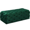 Lyza Bench/Ottoman Green Velvet