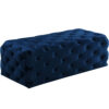 Lyza Bench/Ottoman Navy Velvet