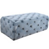 Lyza Bench/Ottoman Sky Blue Velvet