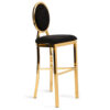 Oakland Bar Stool Gold & Black