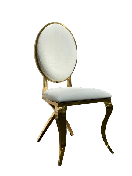 Oakland Dining Chair Gold-White