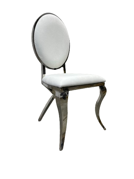 Oakland Dining Chair Silver White