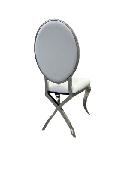 Oakland Dining Chair Silver White