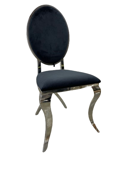 Oakland Dining Chair Silver-Black