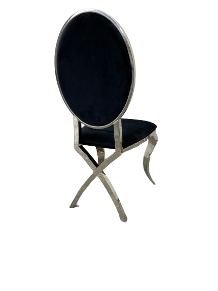 Oakland Dining Chair Silver-Black