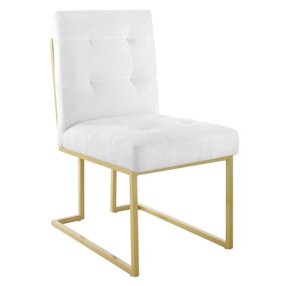 Peterson Dining Chair Gold & White