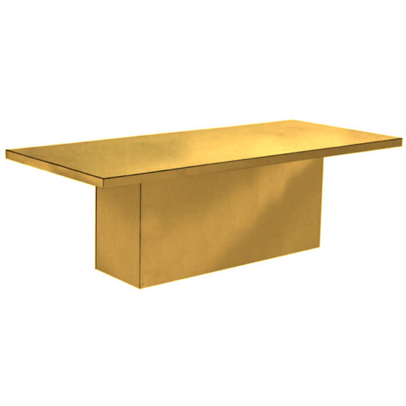 Pierre Dining Table Gold Mirror
