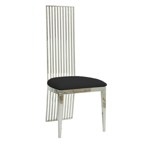 Rodeo Dining Chair Chrome-Black